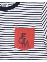 EOM - Tee-shirt AGRILO rayé indigo