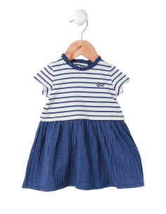 EOM - Robe EMOLY rayé indigo