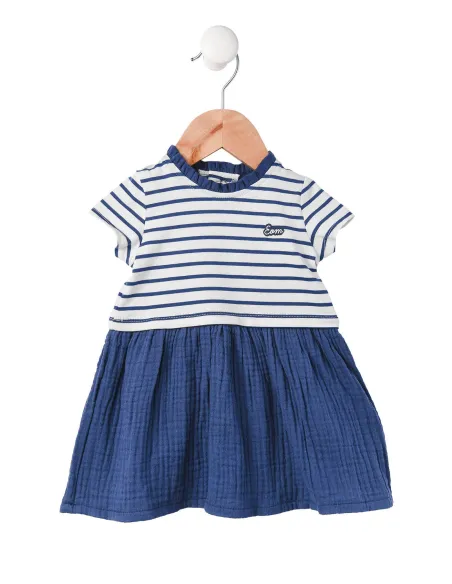 EOM - Robe EMOLY rayé indigo