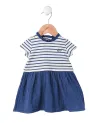 EOM - Robe EMOLY rayé indigo