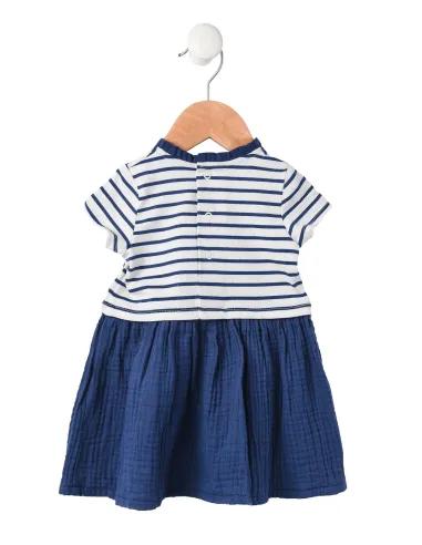 EOM - Robe EMOLY rayé indigo