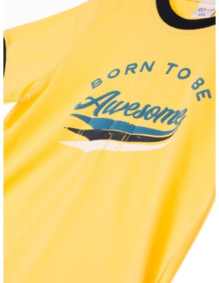Ativo - Tee-shirt BORN TO BE jaune