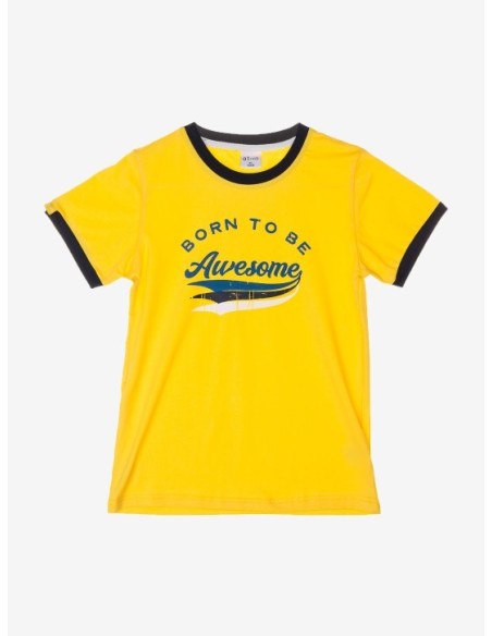Ativo - Tee-shirt BORN TO BE jaune