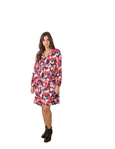 Elle est où la mer - Robe Robyn imprimé rose pas cher|La Boite de Magie