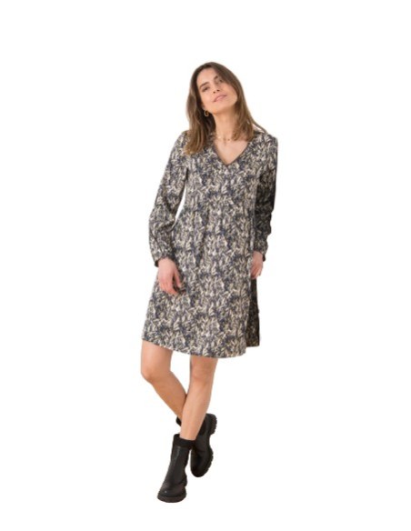 Elle est où la mer - Robe ROBYN imprimé marine