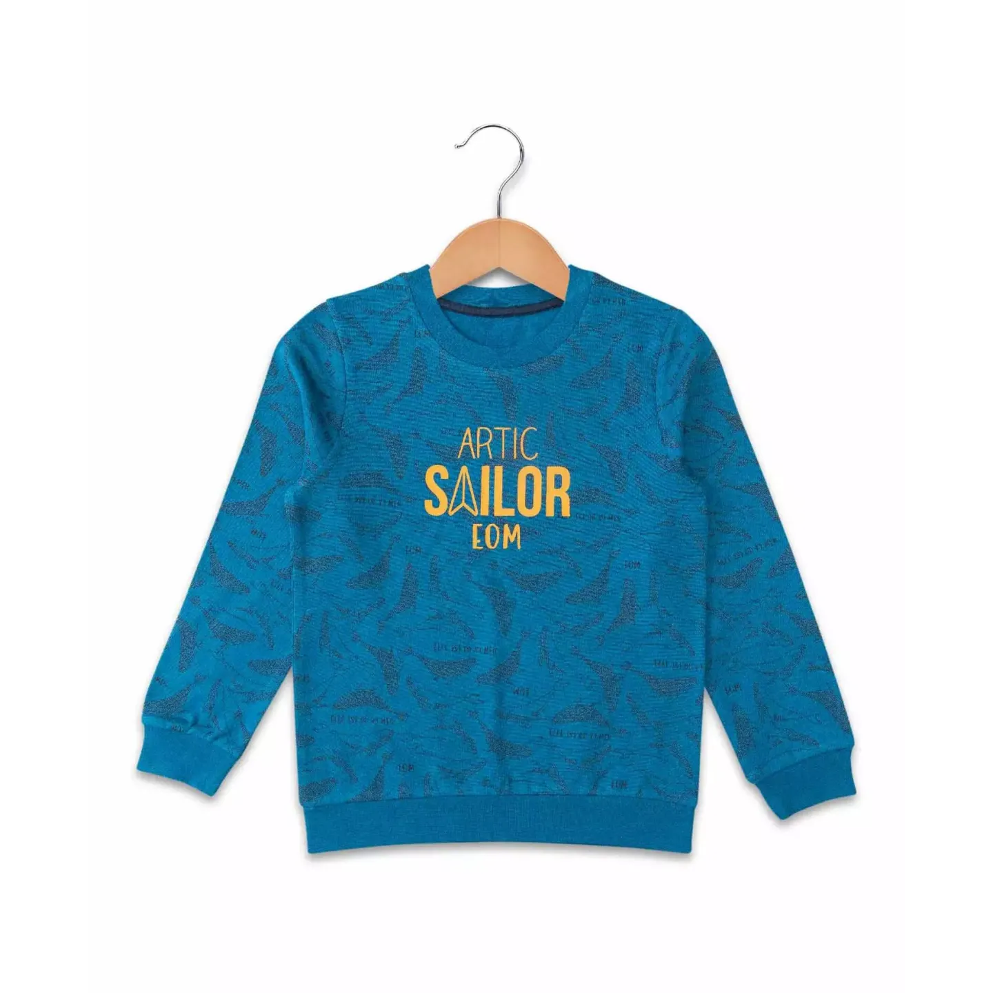 Elle est où la mer - Sweat WIBO mprimé bleu