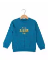 Elle est où la mer - Sweat WIBO mprimé bleu