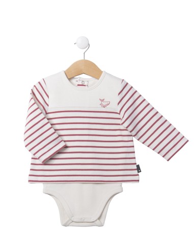 Elle est où la mer - Body VABODY rayé rose