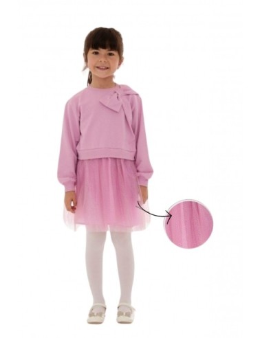 ELENA - Robe Noeud sweat violet