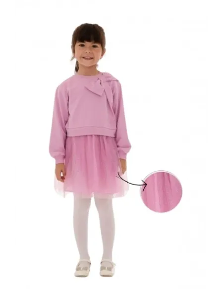 ELENA - Robe Noeud sweat violet