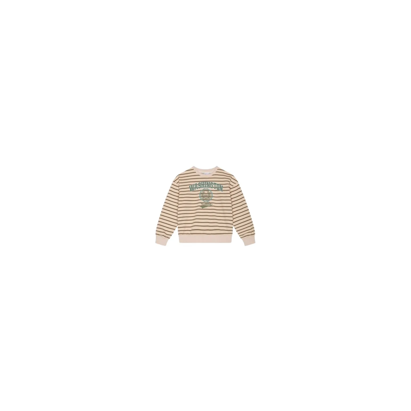 ATIVO - Sweat Washington beige rayé pas cher|La Boite de Magie