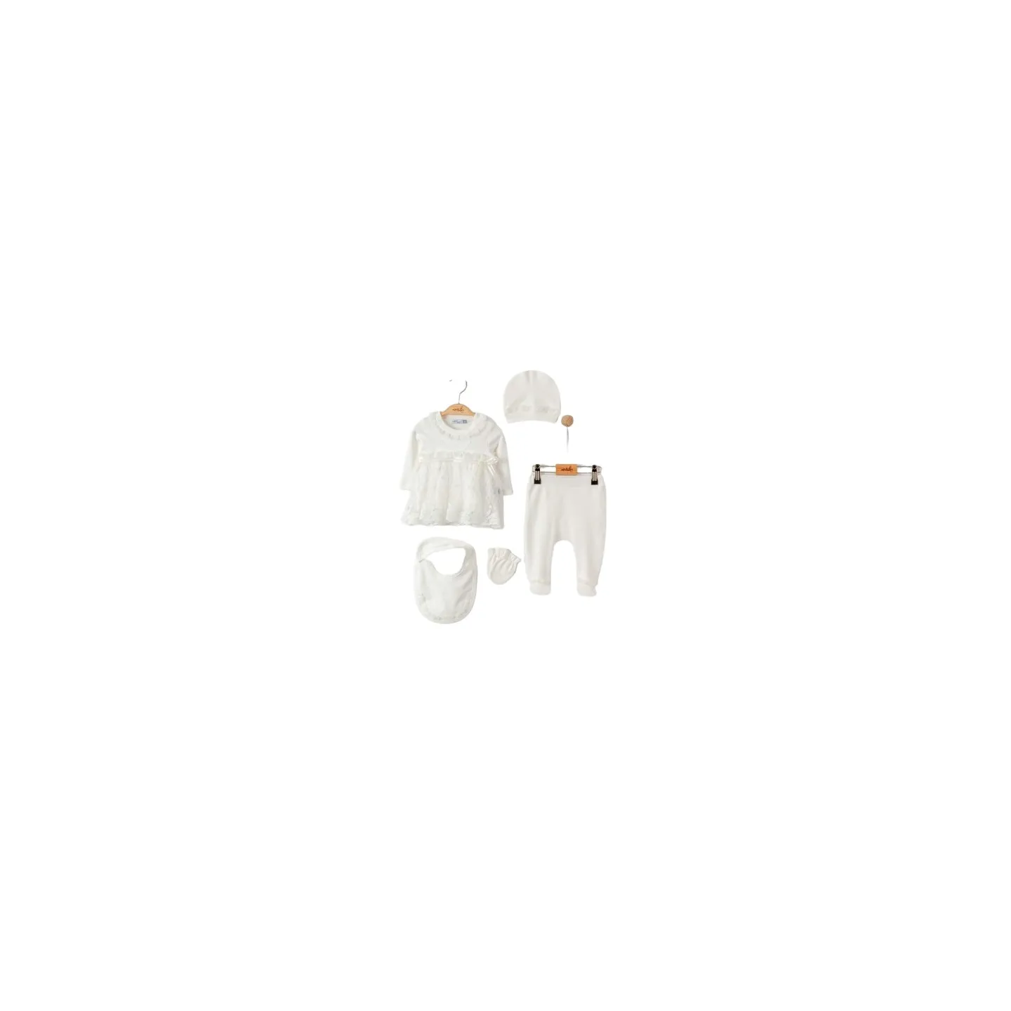 ELENA - Ensemble naissence fille blanc
