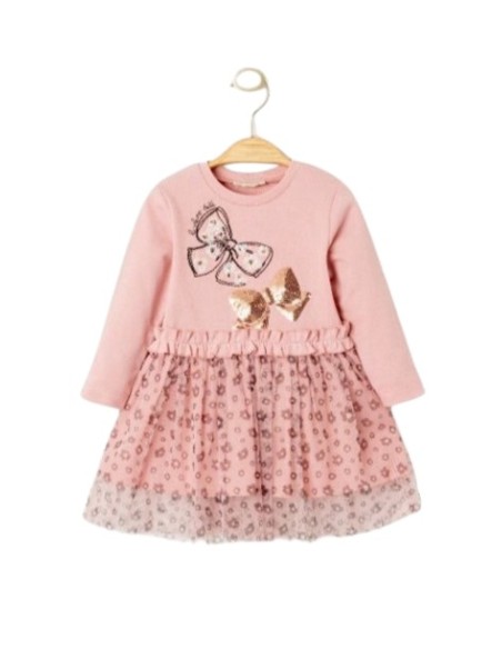 ELENA - Robe Deux Noeuds  rose pale